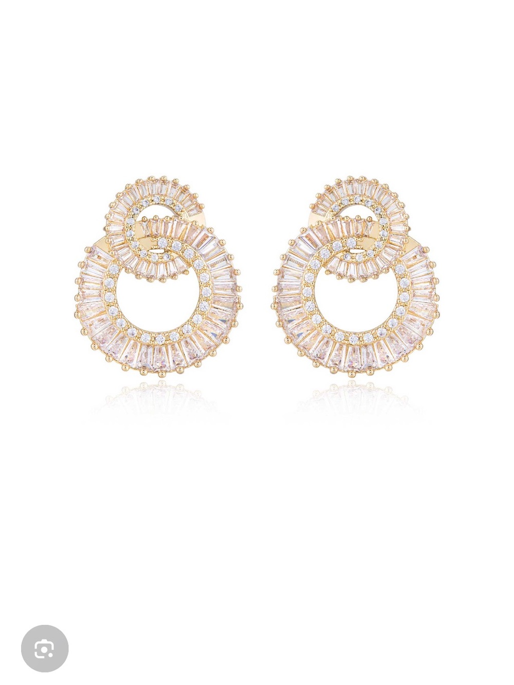 Ettika ROTATING CIRCLES 18K GOLD
PLATED CRYSTAL EARRINGS